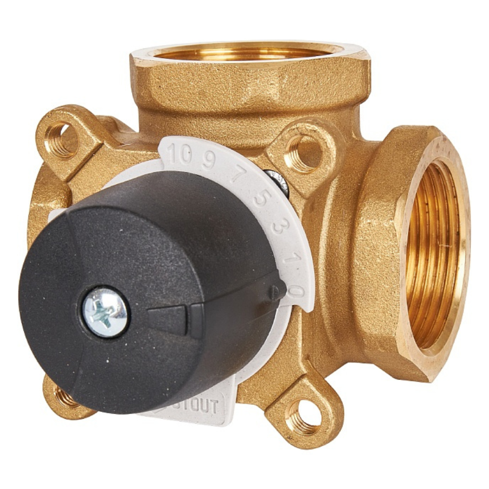 Трехходовой смесительный клапан 1 1/4" ВР, KVs 15 / Stout фото на multiBOX