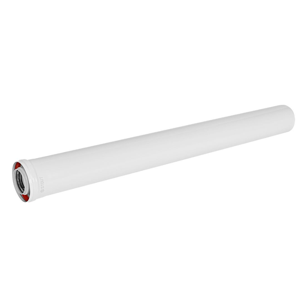 Удлинитель D60/100 п-м L1000 мм, конденсационный / Stout фото на multiBOX