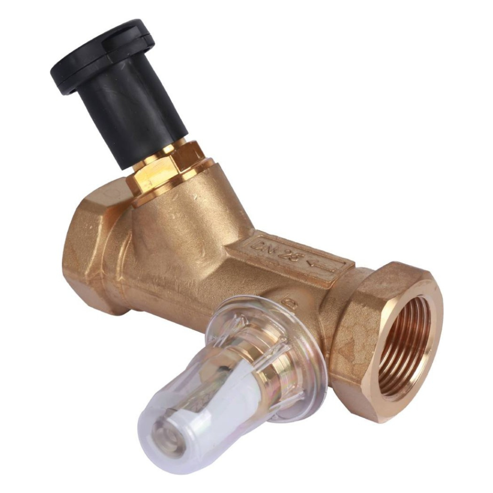 Балансировочный вентиль SRV-IG25 1" ВР, DN25 с расходомером 5-50 л/мин и функцией Memostop / Watts фото на multiBOX