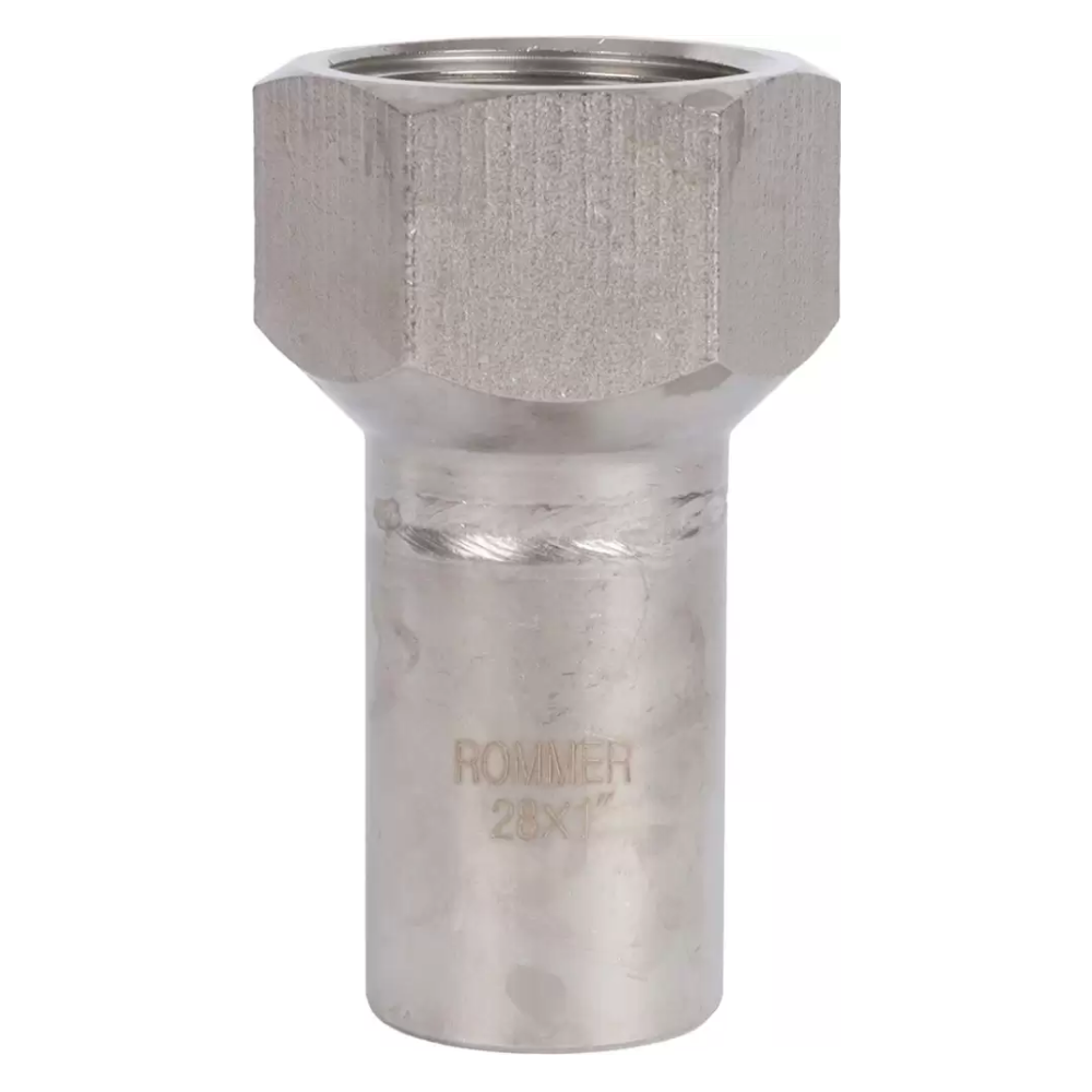 Вставка переходная НПр-ВР 28х1" из нерж. стали прессовой / Rommer фото на multiBOX