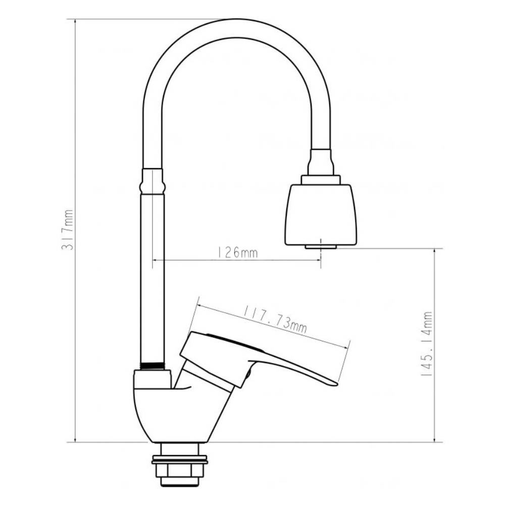 Смеситель для кухни D35-A, серия 290 черный (EC0291BL) / Econoce фото на multiBOX