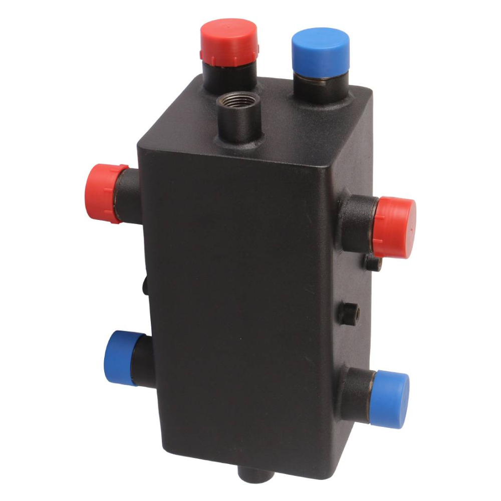 Коллектор с гидравлическим разделителем 1" на 2 отопит. контура / Rommer фото на multiBOX