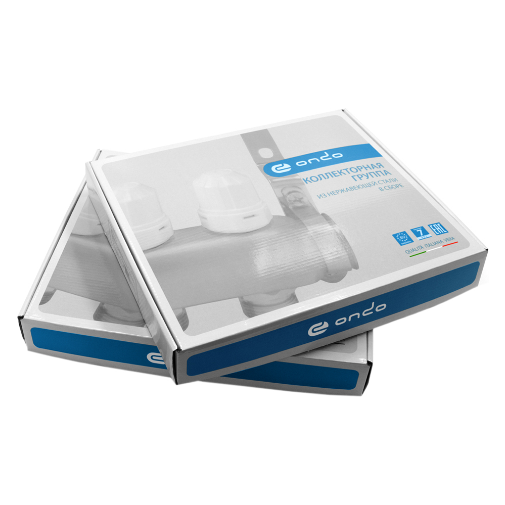 Коллекторная группа на 10 выходов с расходомерами, автоматическим воздухоотводчиком и сливом / ONDO фото на multiBOX