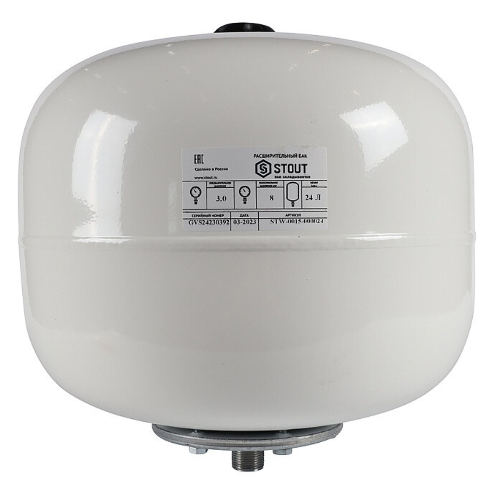 Расширительный бак 24 л для ГВС, белый / Stout фото на multiBOX