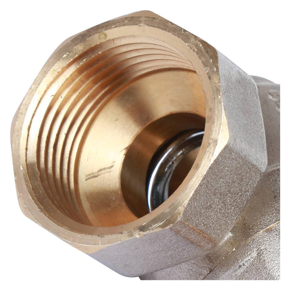 Кран шаровой угловой с американкой 1" ВР-НР, ручка бабочка / Rommer фото на multiBOX