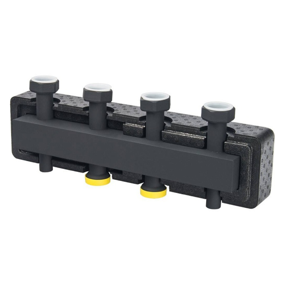 Распределительный коллектор на 2 контура DN25 в теплоизоляции / Stout фото на multiBOX