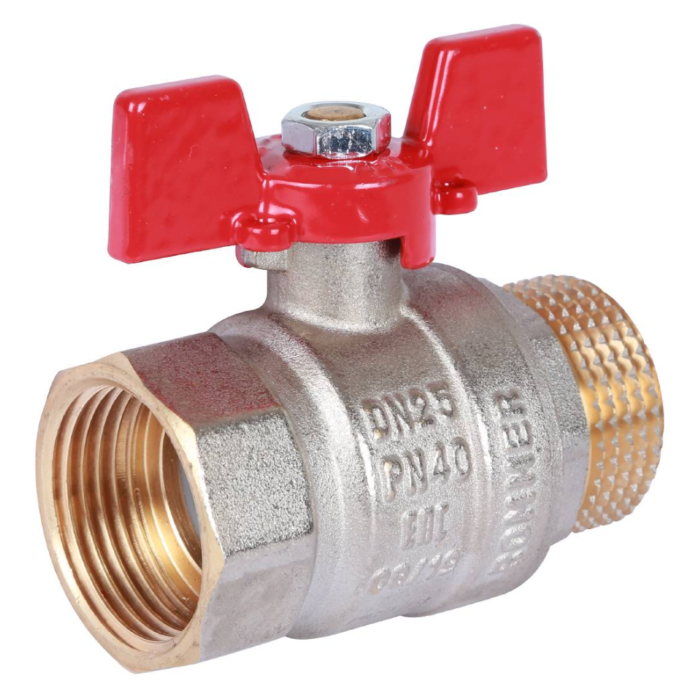 Кран шаровой 1" ВР-НР, ручка бабочка / Rommer фото на multiBOX