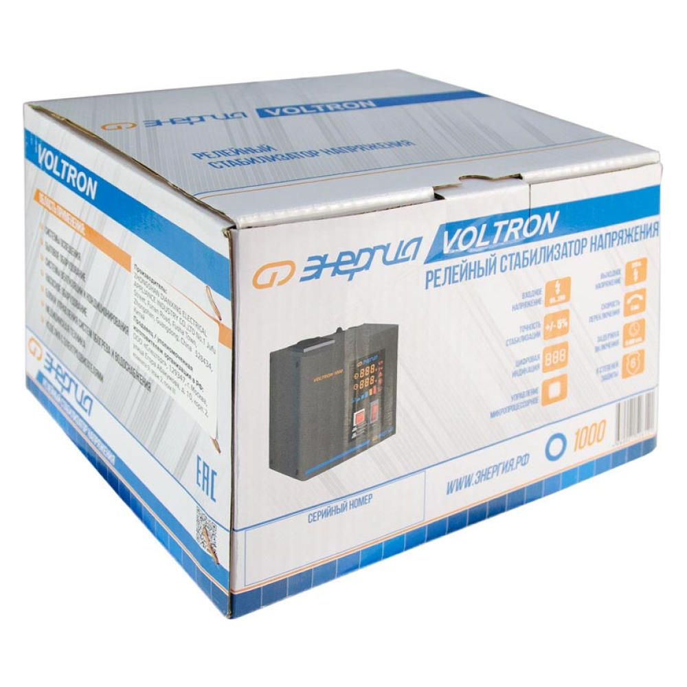 Стабилизатор напряжения VOLTRON 1000 (HP) / Энергия фото на multiBOX