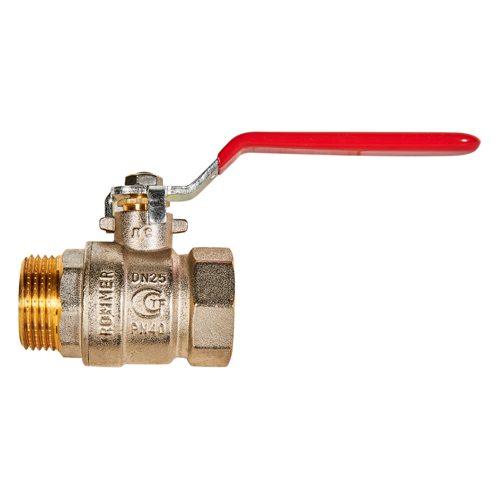 Кран шаровой 1" ВР/НР, ручка рычаг / Rommer фото на multiBOX