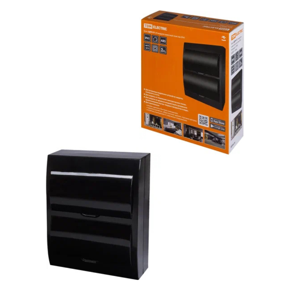 Бокс навесной ЩРН-П на 24 модуля, IP41, антрацит / TDM фото на multiBOX