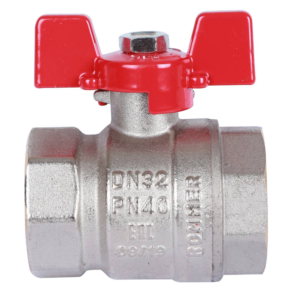 Кран шаровой 1 1/4" ВР-ВР, ручка бабочка / Rommer фото на multiBOX