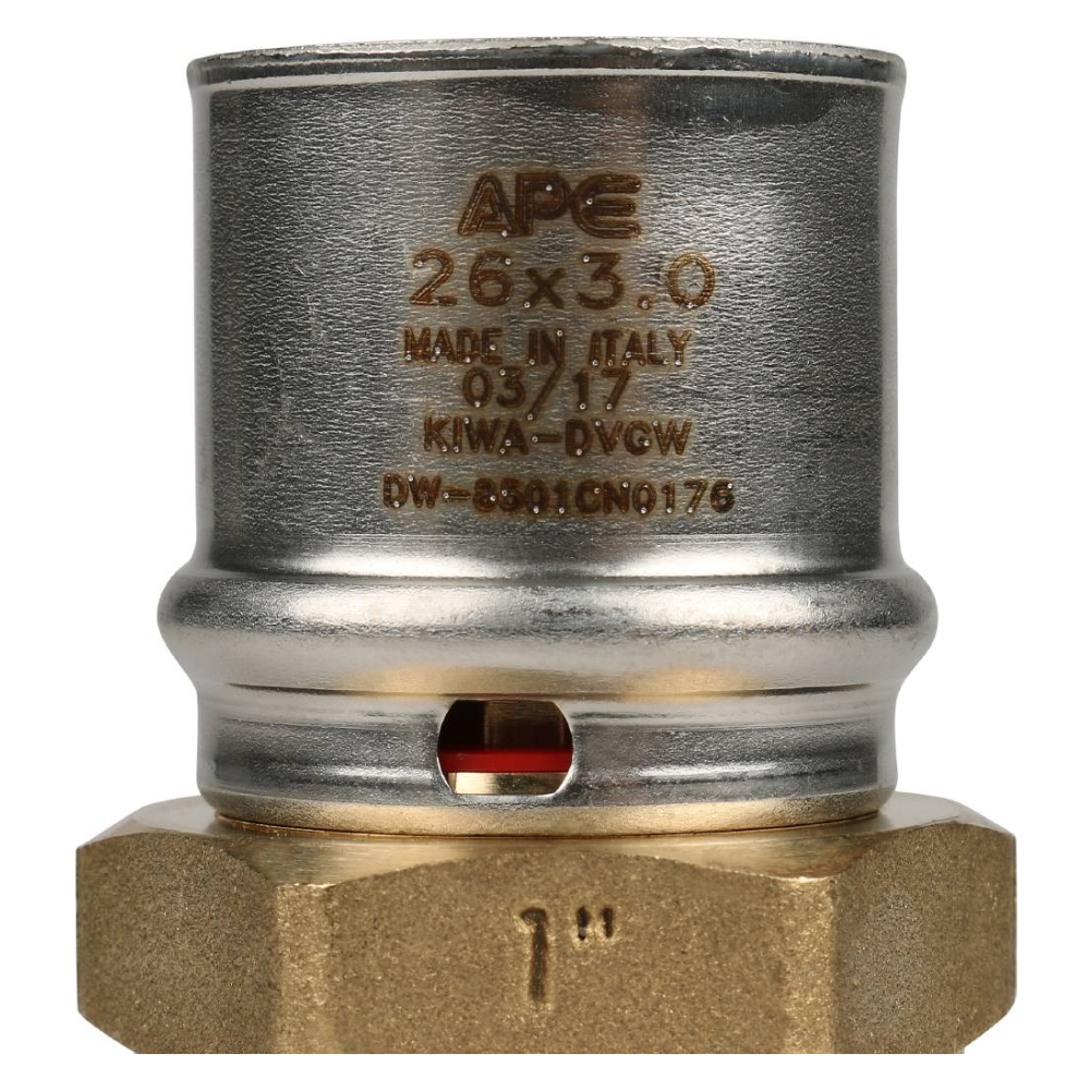 Переходник с наруж. резьбой 1"х26 для металлопластиковых труб прессовой / Stout фото на multiBOX