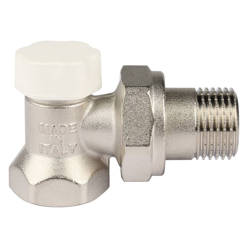 Запорно-балансировочный клапан 1/2" для радиатора, угловой / Stout фото на multiBOX