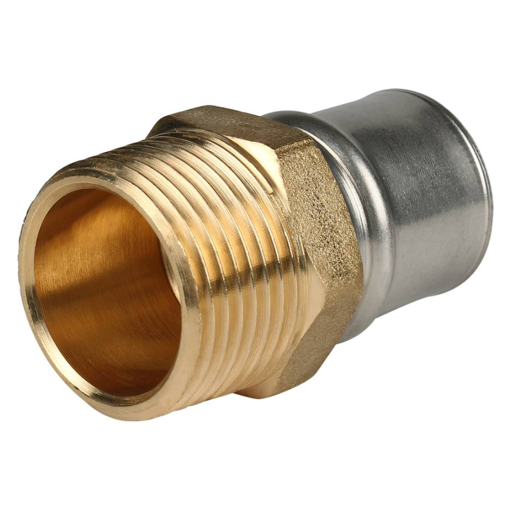 Переходник с наруж. резьбой 1"х26 для металлопластиковых труб прессовой / Stout фото на multiBOX