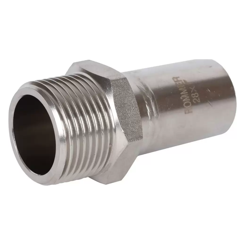 Вставка переходная НПр-НР 28х1" из нерж. стали прессовой / Rommer фото на multiBOX