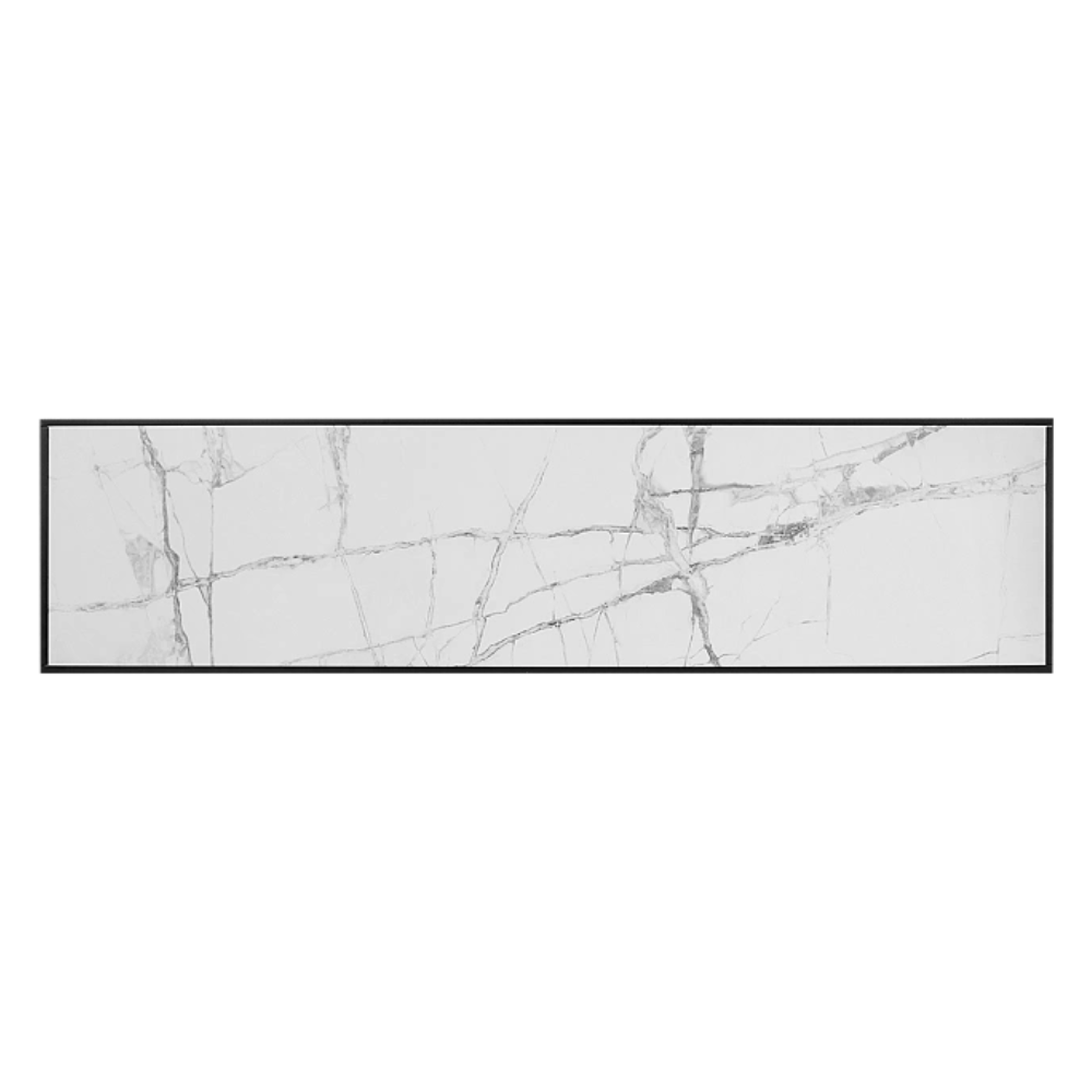 Отопительная панель WHITE STONE SCT 120х30 белый гранит / черный корпус / Stout фото на multiBOX