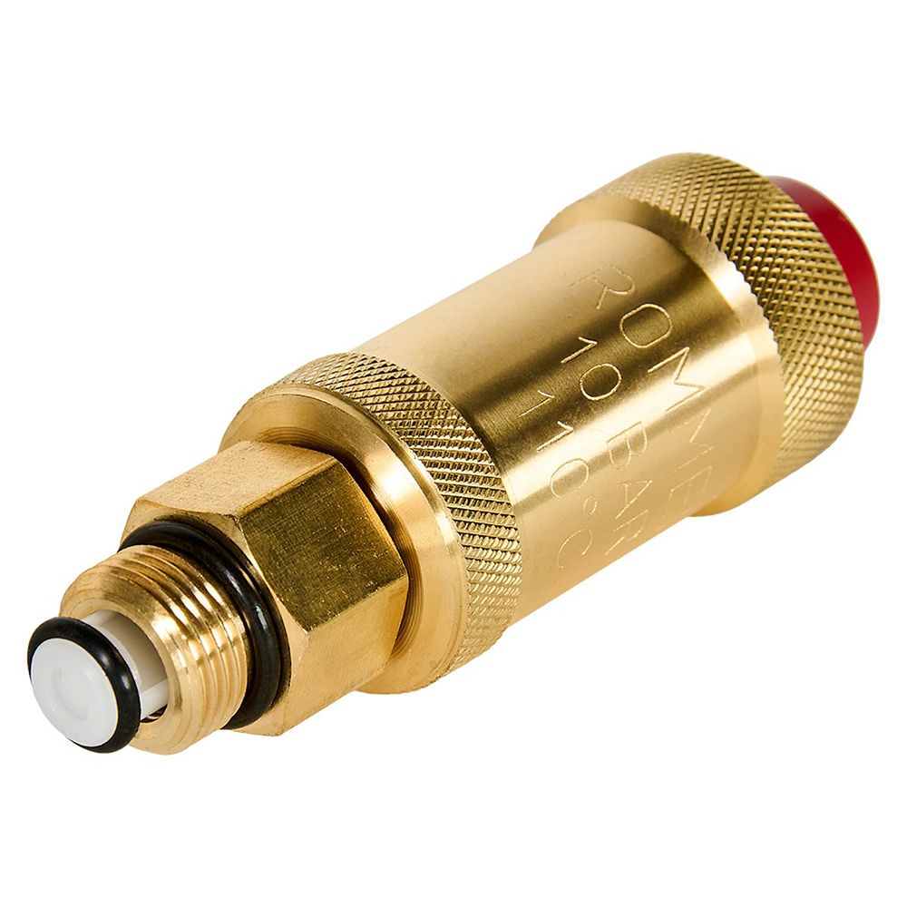 Воздухоотводчик автоматический FLEX 3/8" НР верт. выпуск c отсечным клапаном, без покрытия / Rommer фото на multiBOX