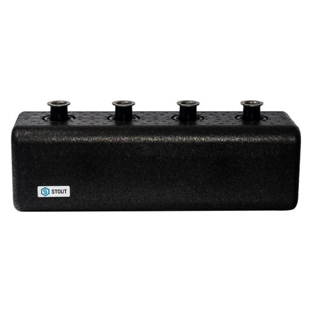 Распределительный коллектор на 2 контура DN25 с гидравлическим разделителем / Stout фото на multiBOX