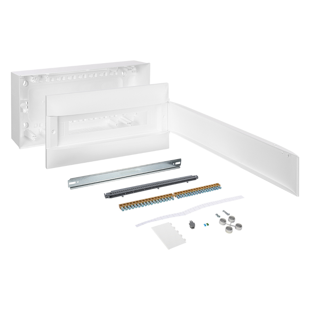 Щиток накладной PRACTIBOX S 22M / 1x22, белая дверь, N+PE, IP40 / Legrand фото на multiBOX