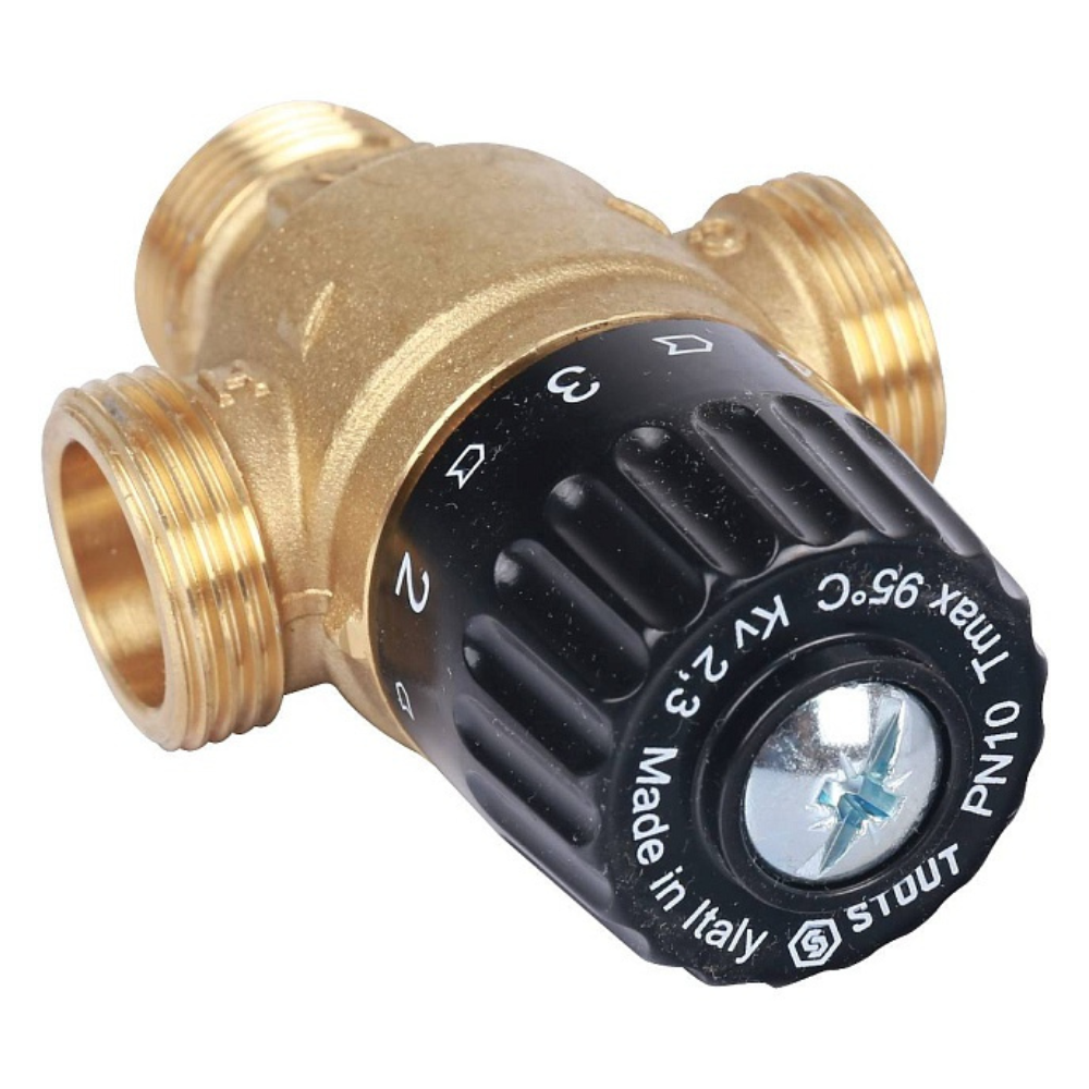 Термостатический смесительный клапан 3/4" НР, 30-65°С, KVs 2.3 / Stout фото на multiBOX