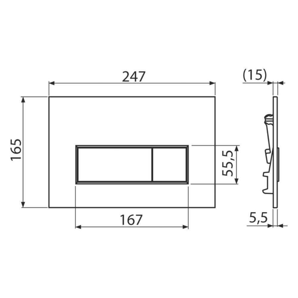 Кнопка смыва для инсталяции M57-N-M, NICKEL-мат / AlcaDrain / AlcaPlast фото на multiBOX
