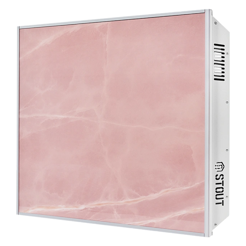Отопительная панель ROSE STONE SCT 60х60 розовый гранит / серый корпус / Stout фото на multiBOX