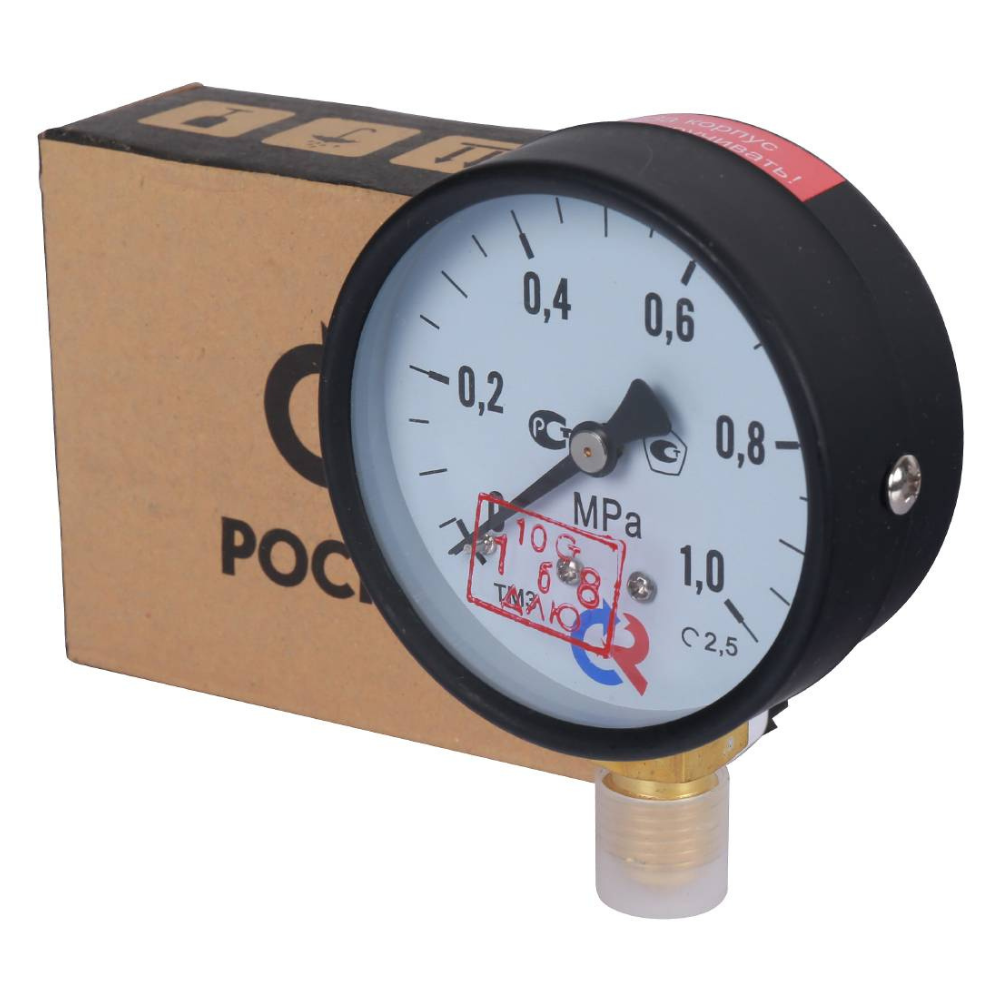Манометр радиальный ТМ-310Р.00 63 мм G1/4", 0...1 MPa, кт 2.5 / Росма фото на multiBOX