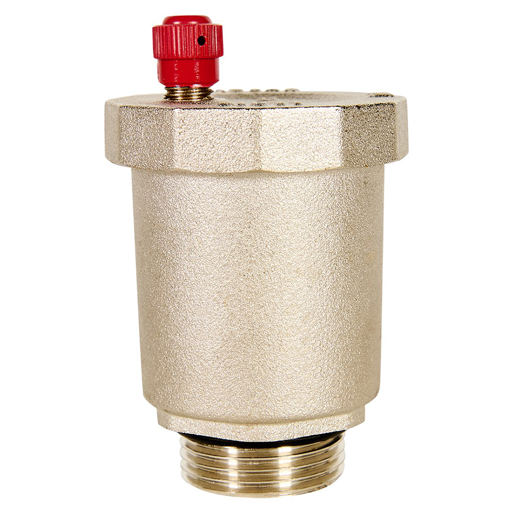 Воздухоотводчик автоматический 3/4" НР верт. выпуск, никелированный / Rommer фото на multiBOX