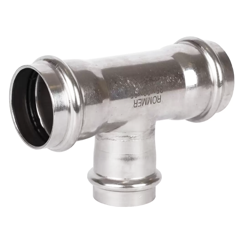 Тройник переходной ВПр 35х28х35 из нерж. стали прессовой / Rommer фото на multiBOX