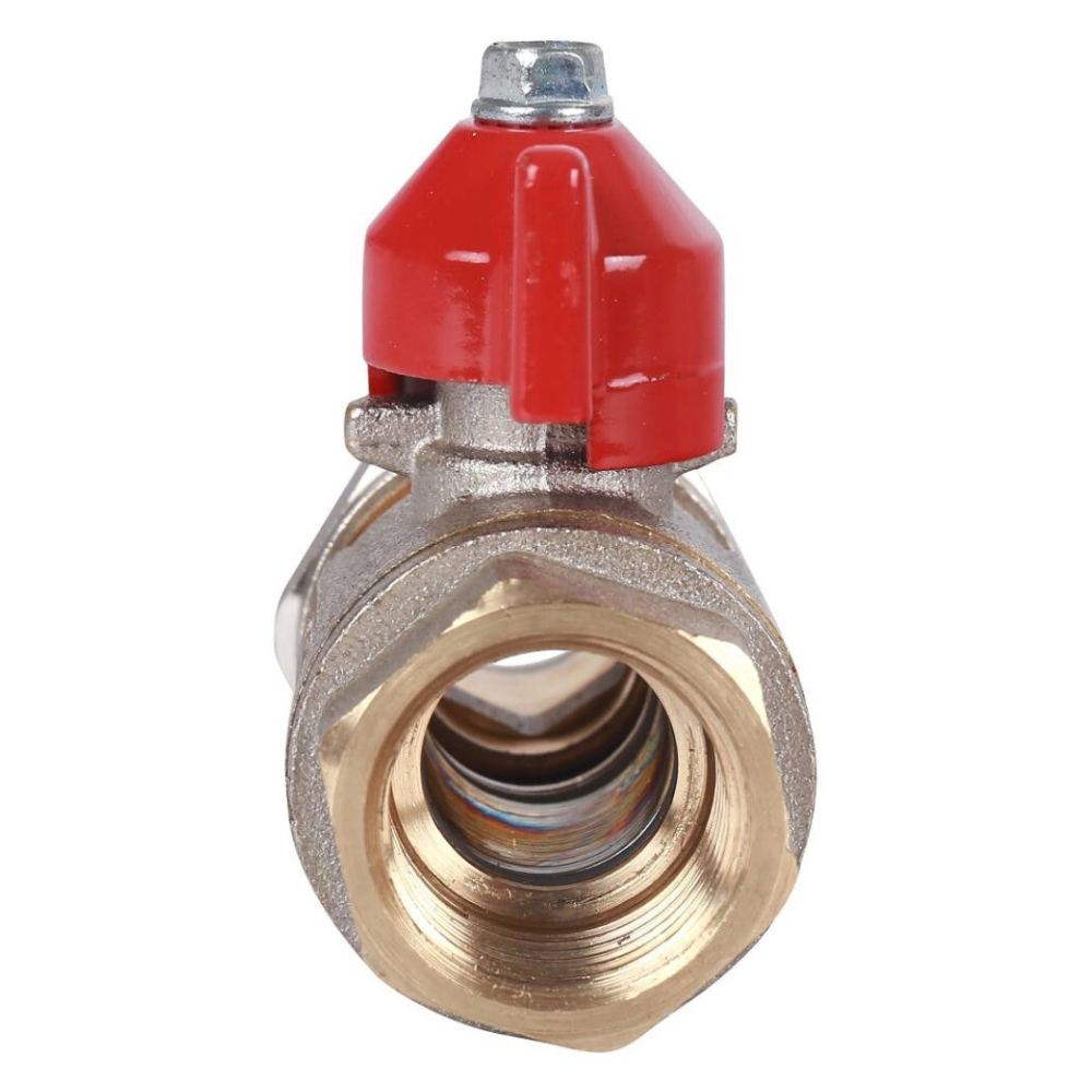 Кран шаровый с накидной гайкой IDEAL 098, 1/2" НР-ВР полнопроходной, ручка бабочка / Itap фото на multiBOX