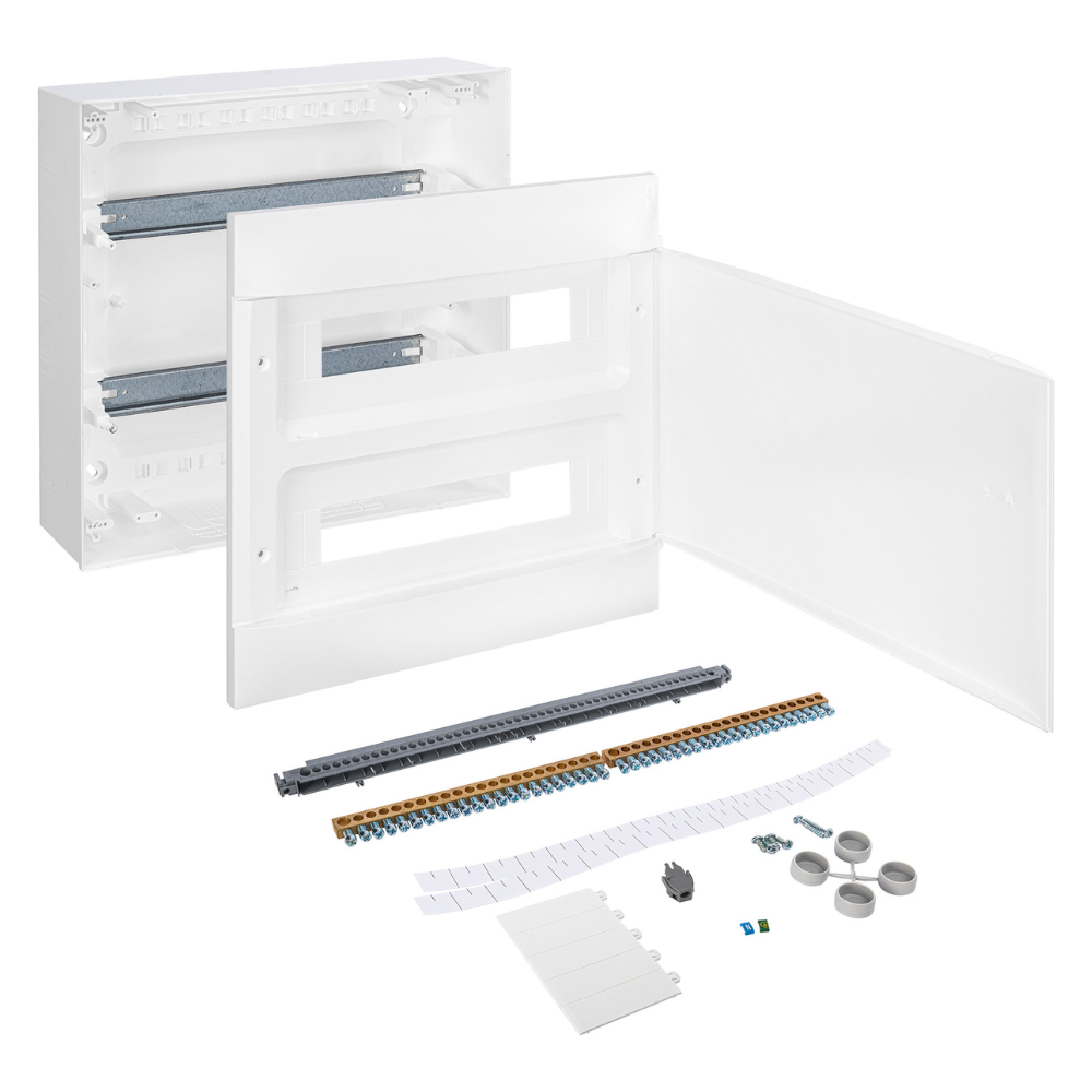 Щиток накладной PRACTIBOX S 36M / 2x18, белая дверь, N+PE, IP40 / Legrand фото на multiBOX