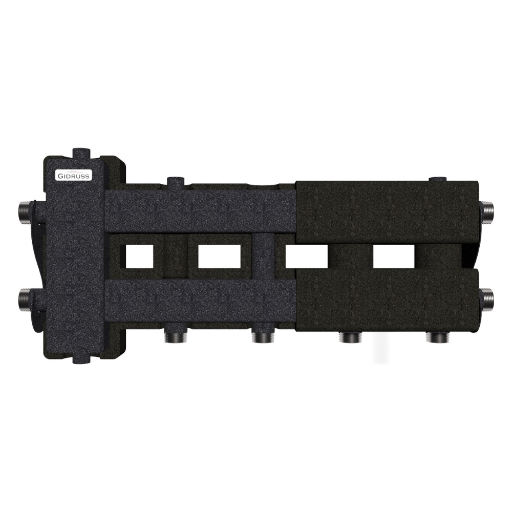 Коллектор с гидроразделителем на 2+1 контура BM-60-3D.EPP до 60 кВт, EPP-термоизоляция / Gidruss фото на multiBOX