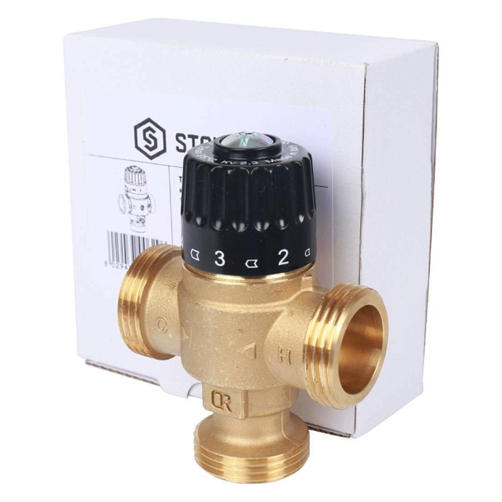 Термостатический смесительный клапан 1" НР, 30-65°С, KVs 2.3 / Stout фото на multiBOX