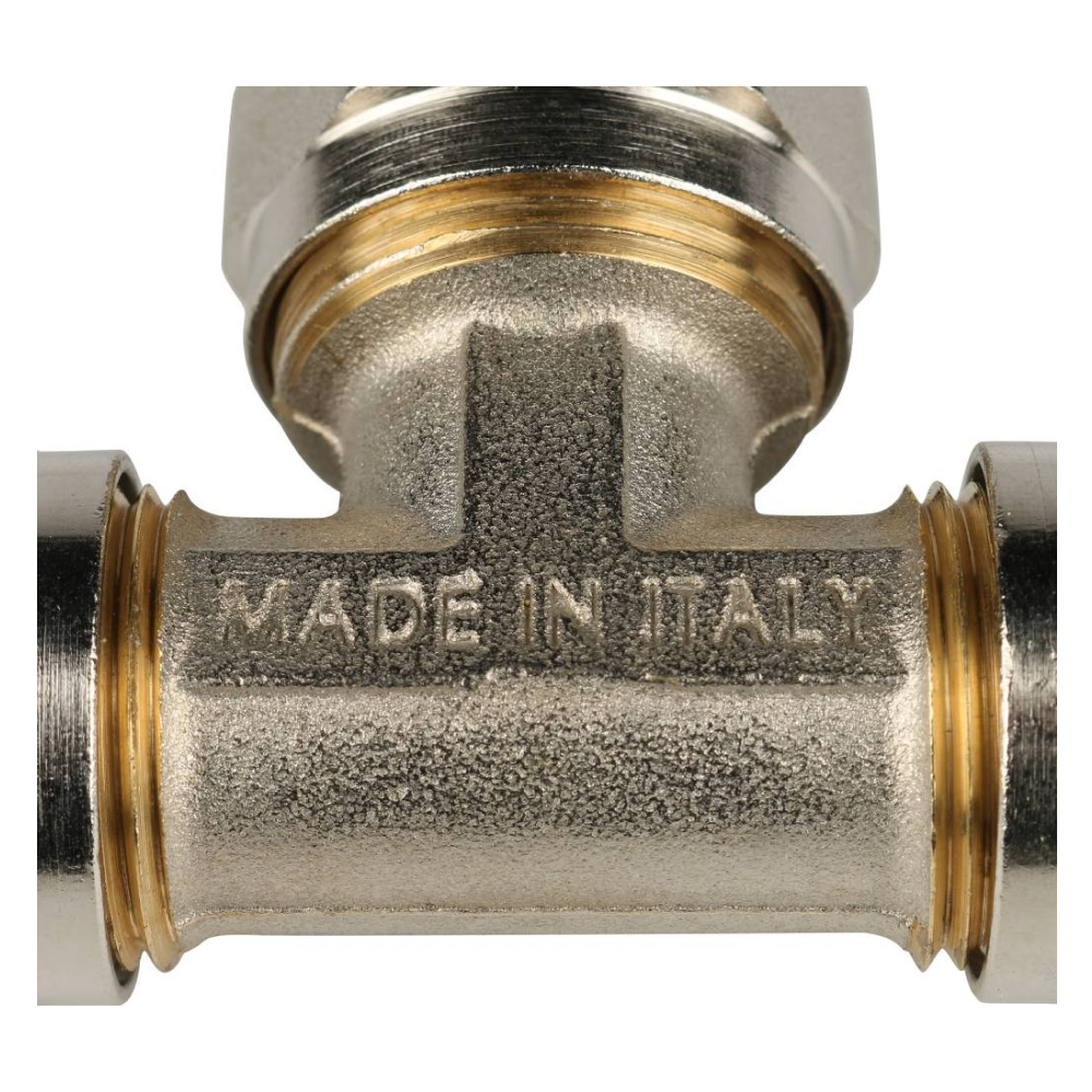 Тройник переходной 16x20x16 для металлопластиковых труб винтовой / Stout фото на multiBOX