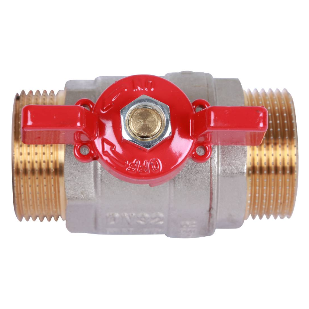 Кран шаровой 1 1/4" НР-НР, ручка бабочка / Rommer фото на multiBOX