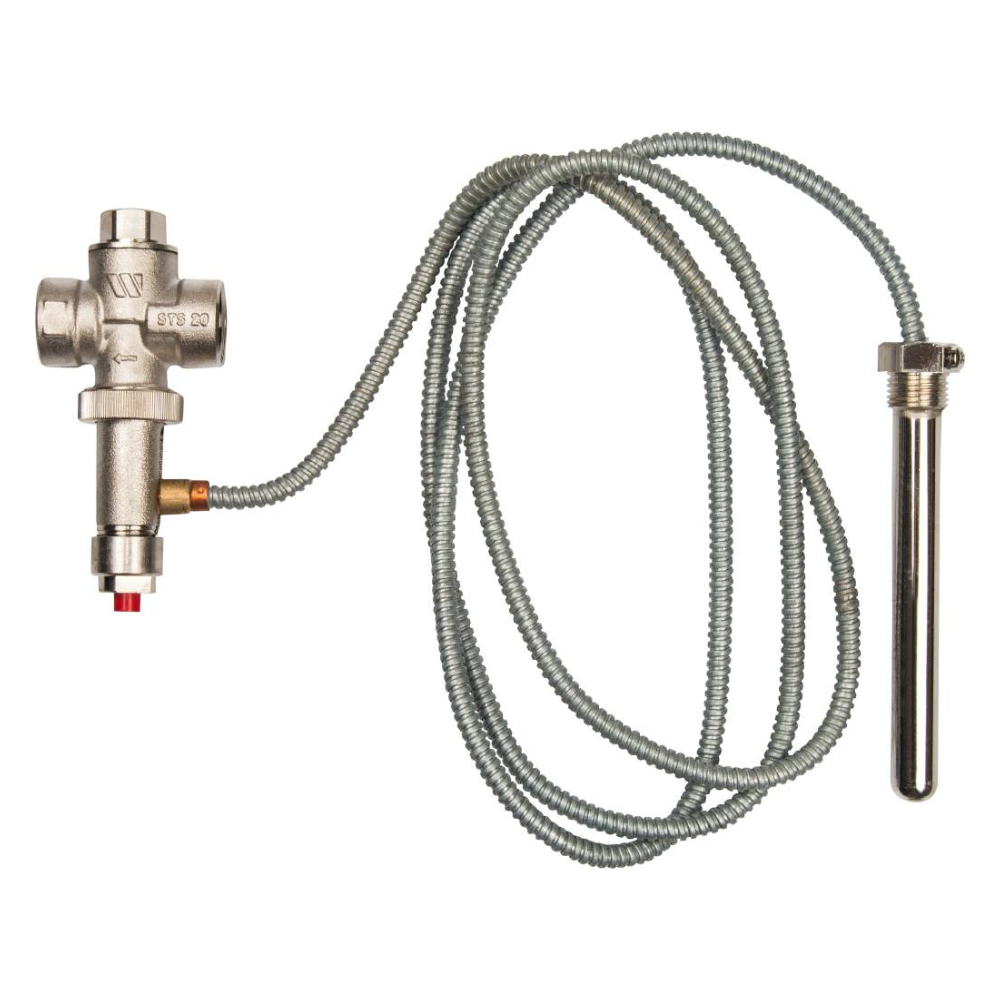 Защитный клапан от перегрева STS 20 / 2000 мм для твердотопливного котла, 3/4" ВР / Watts фото на multiBOX