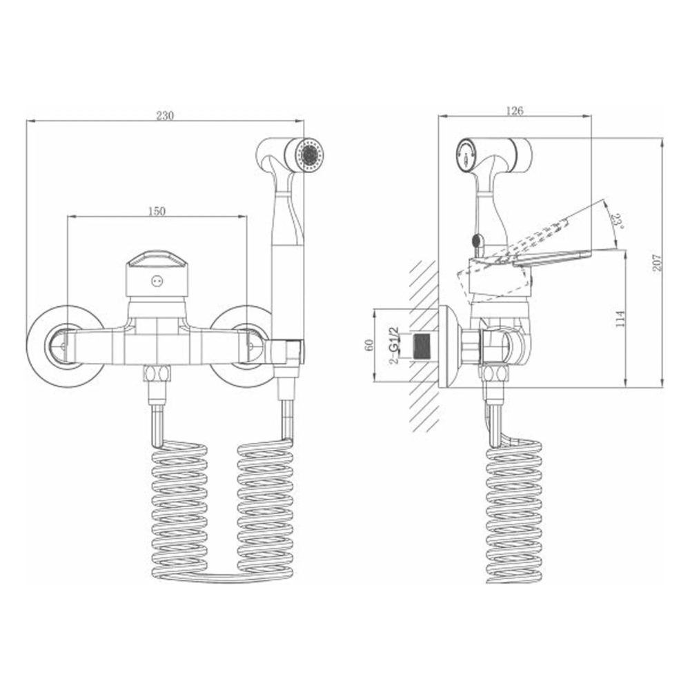 Смеситель для биде (Lt) D40, серия CROCUS хром (A5-0145) / A-five фото на multiBOX