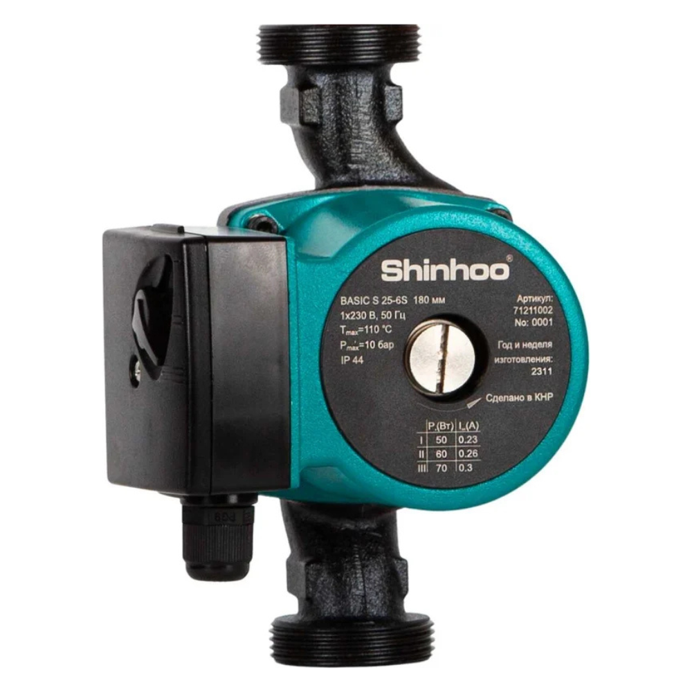 Циркуляционный насос BASIC S 25-6S 180 1x230V / Shinhoo фото на multiBOX