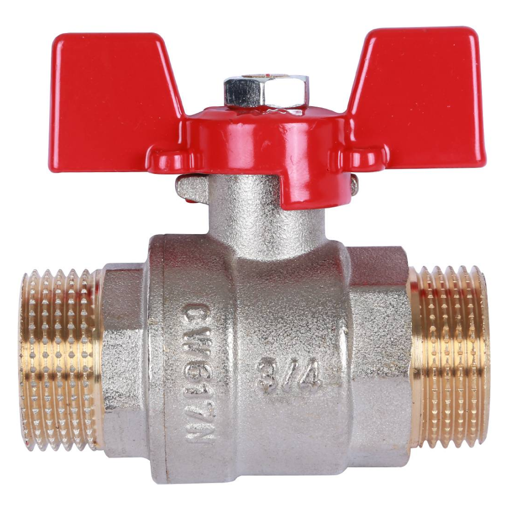 Кран шаровой 3/4" НР-НР, ручка бабочка / Rommer фото на multiBOX