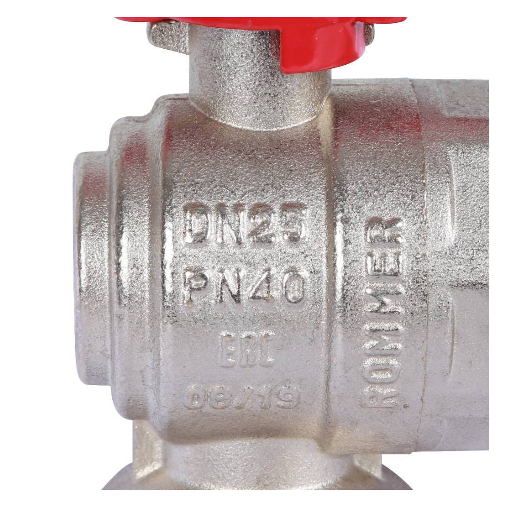 Кран шаровой угловой с американкой 1" ВР-НР, ручка бабочка / Rommer фото на multiBOX