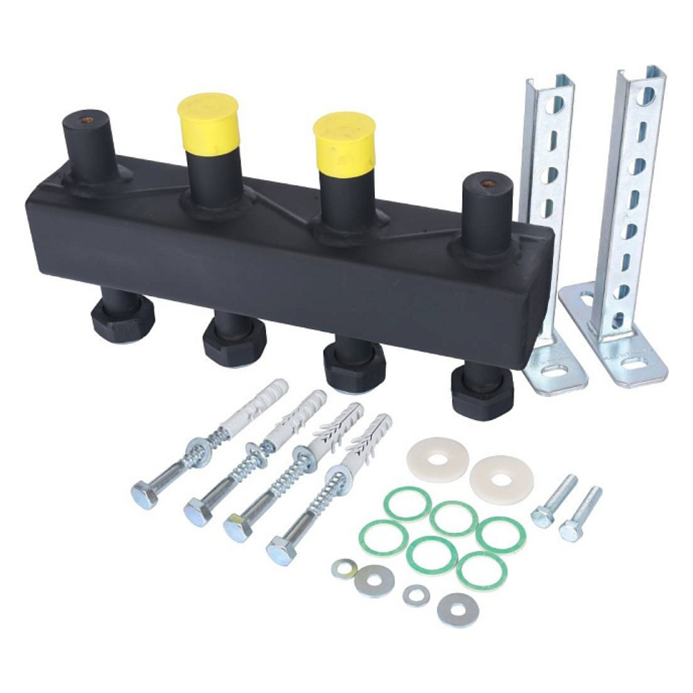 Распределительный коллектор на 2 контура DN20 в теплоизоляции / Stout фото на multiBOX