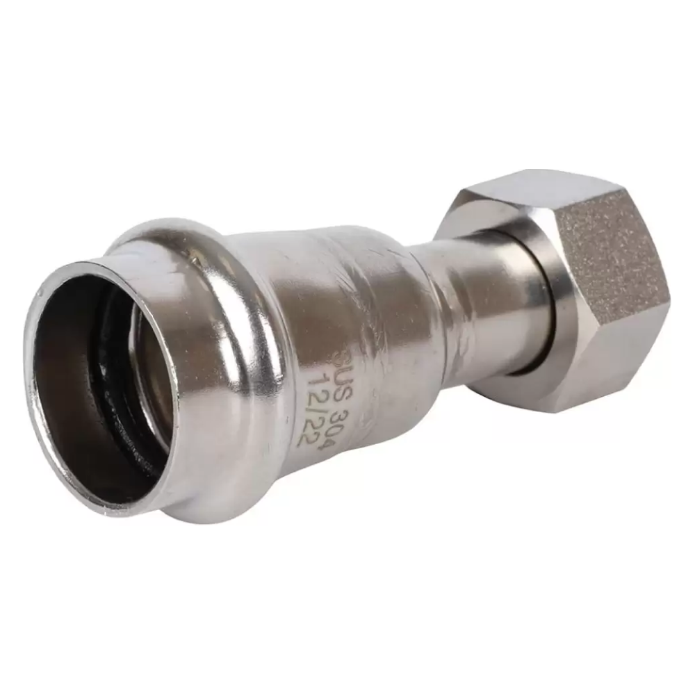 Переходник с накидной гайкой ВПр-ВР 22х1/2" из нерж. стали прессовой / Rommer фото на multiBOX