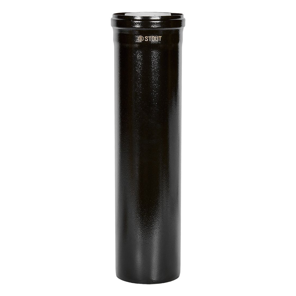 Удлинитель D80/125 п-м L500 мм, черный, конденсационный / Stout фото на multiBOX