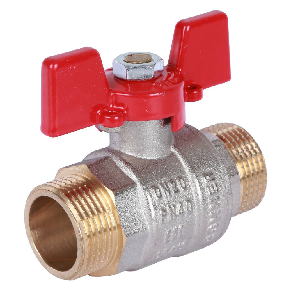 Кран шаровой 3/4" НР-НР, ручка бабочка / Rommer фото на multiBOX