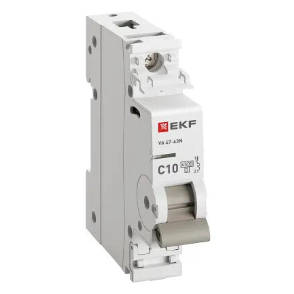 Автоматический выключатель PROXIMA 1P 10А (C) 4,5кА ВА 47-63N / EKF фото на multiBOX