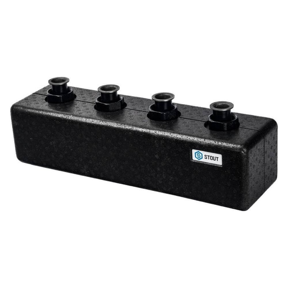 Распределительный коллектор на 2(3) контура DN25 в теплоизоляции / Stout фото на multiBOX