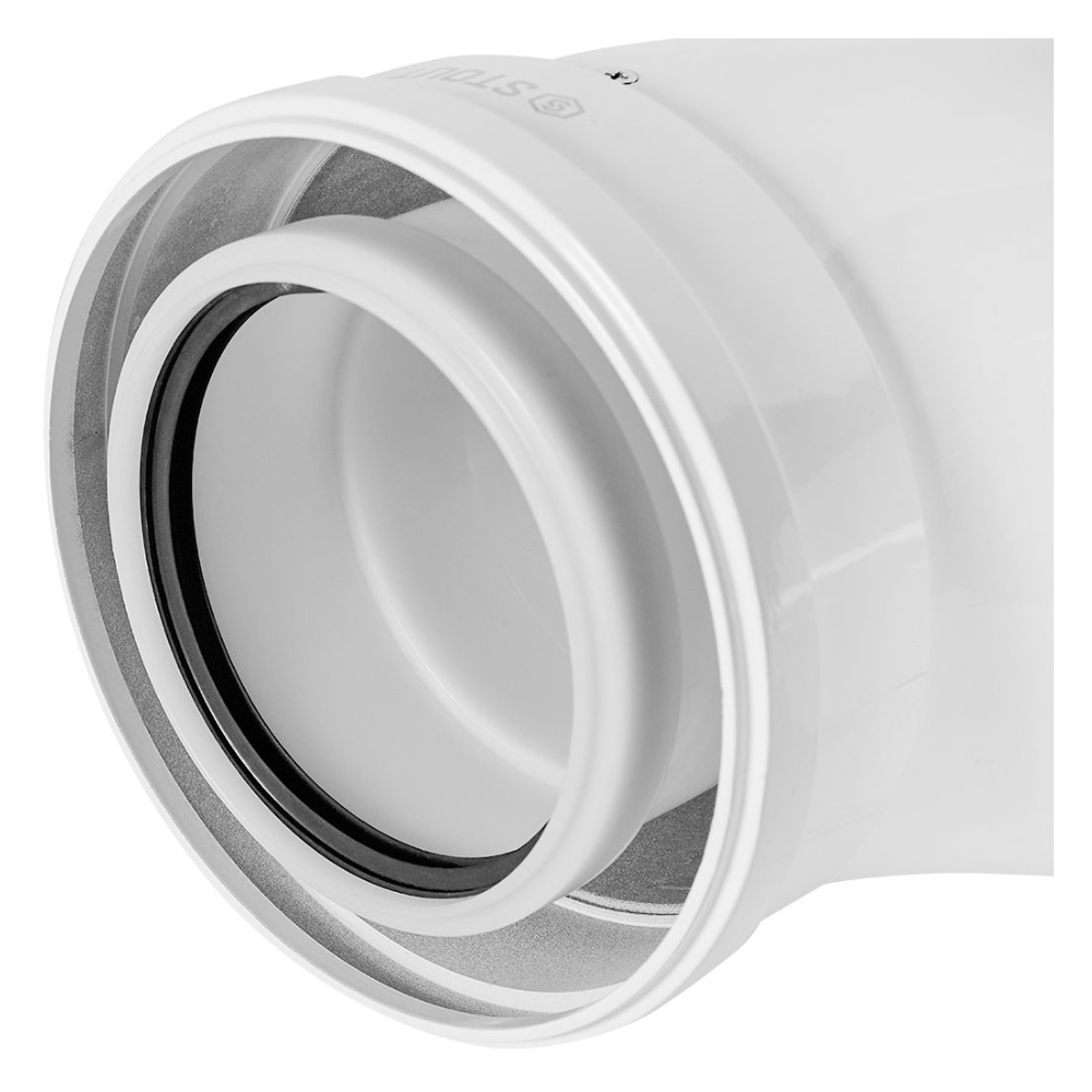 Отвод угол 90 гр. D110/160 п-м, конденсационный / Stout фото на multiBOX