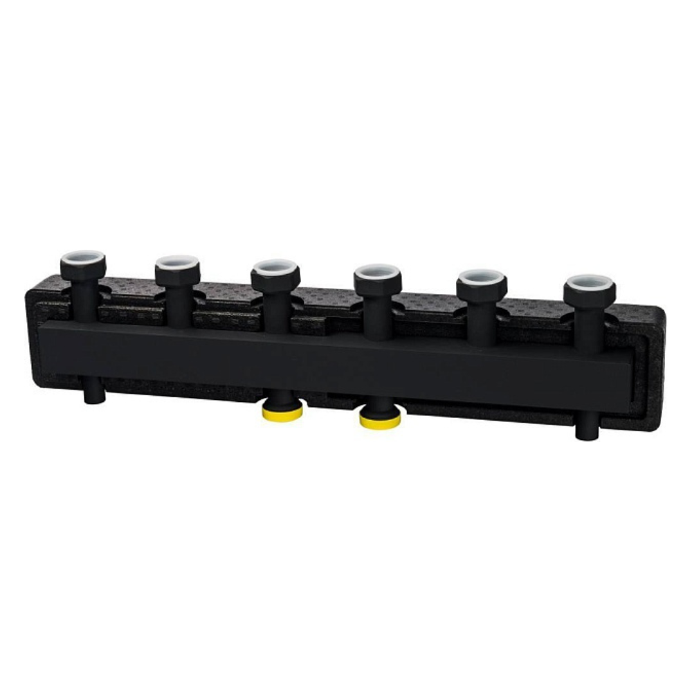 Распределительный коллектор на 3 контура DN25 в теплоизоляции / Stout фото на multiBOX