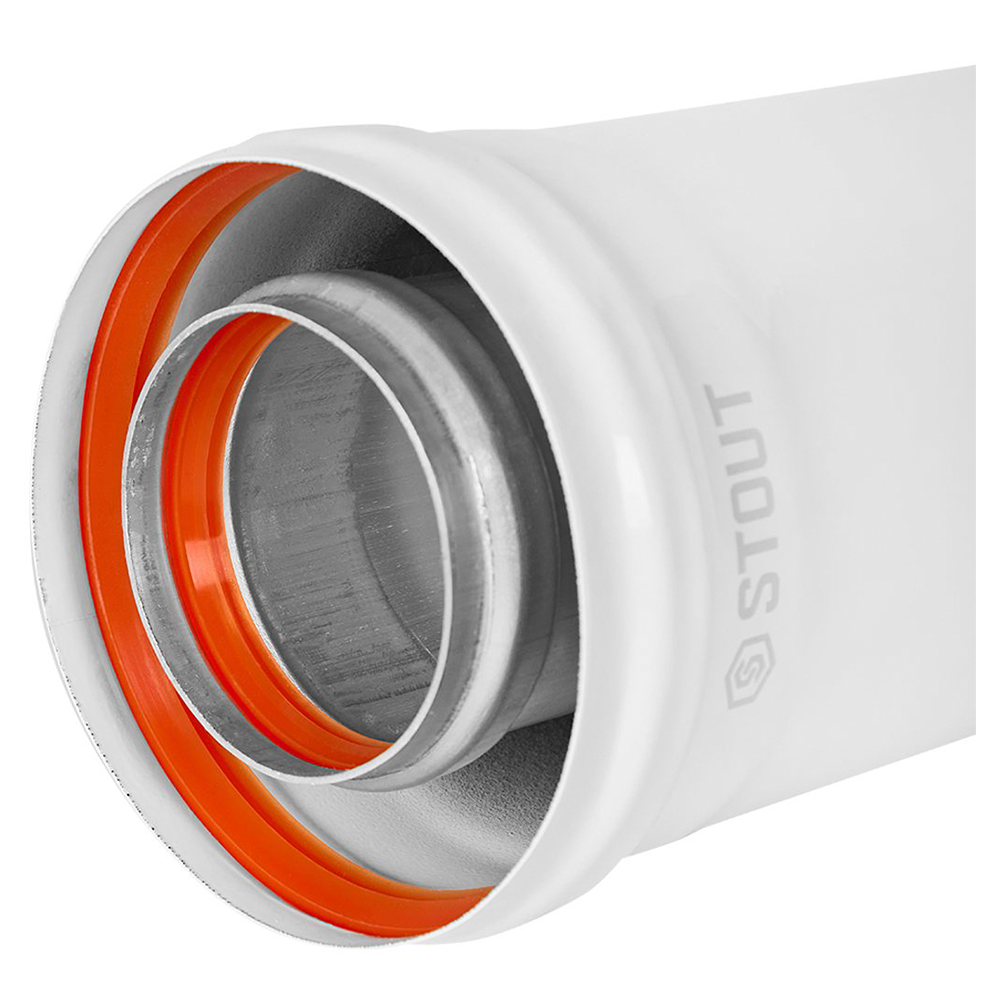 Удлинитель D60/100 п-м L250 мм, традиционный / Stout фото на multiBOX