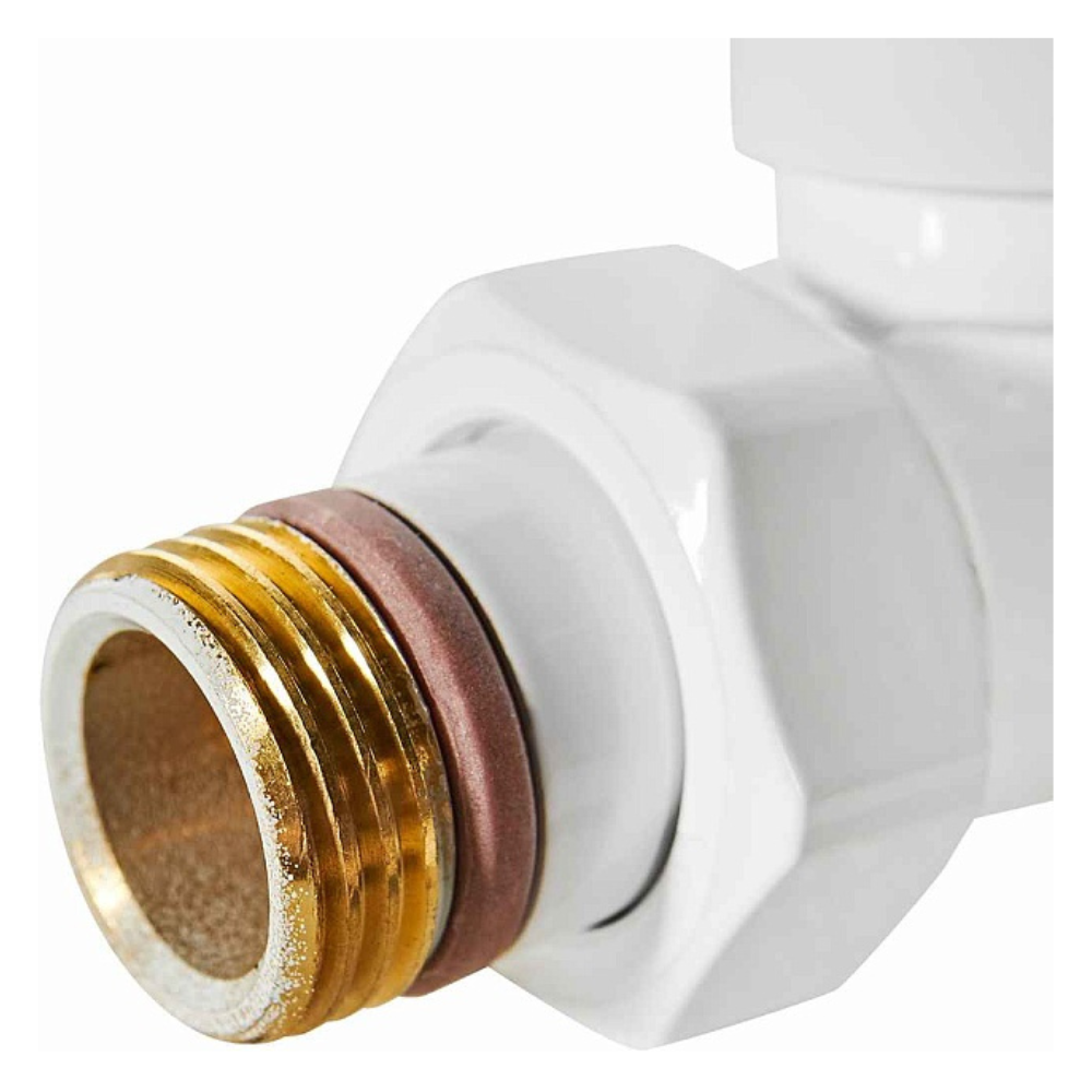 Запорно-балансировочный клапан DESIGN 1/2" белый, прямой / Stout фото на multiBOX